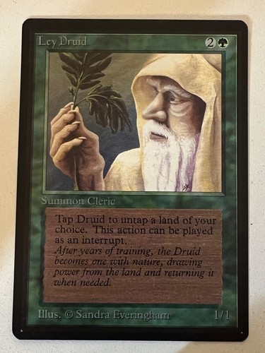 Magic the Gathering MTG Beta Ley Druid NM  (Beta Bob) - Picture 1 of 2