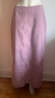DRESS IN Maxirock Velour Rock Maxi Bleischtifft Gr. 38 Flieder Schlitz elegant  