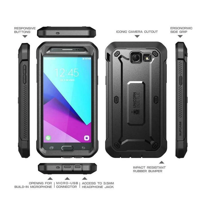 Fits Galaxy J7 (2017) Unicorn Beetle Pro Full Body Rugged Holster Case - Image 3 of 4