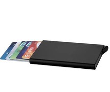 Anti theft ID card credit card holder aluminum metal thin wallet