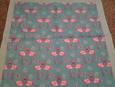 new BANDANA PINK FLAMINGO AquaBlue COTTON WESTERN HANKY COWBOY RODEO BIKER SCARF