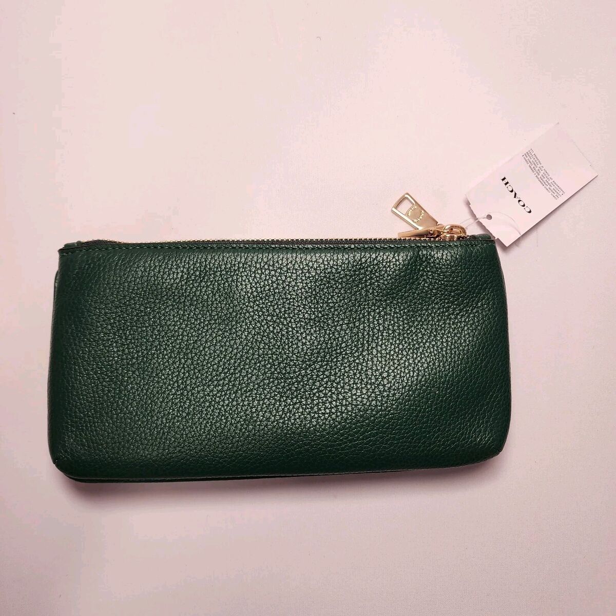 Coach Double Zip Crossbody in Refine Pebble Leather Clutch Coach Double Zip Crossbody in Refine Pebble Leather Clutch