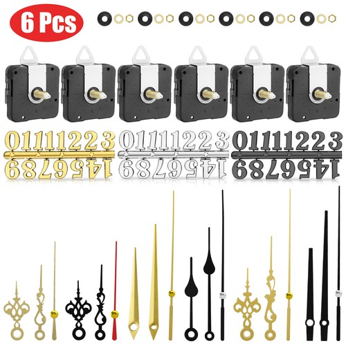 6 Set Quartz Wall Clock Movement Mechanism DIY Replacement Hands Repair ...