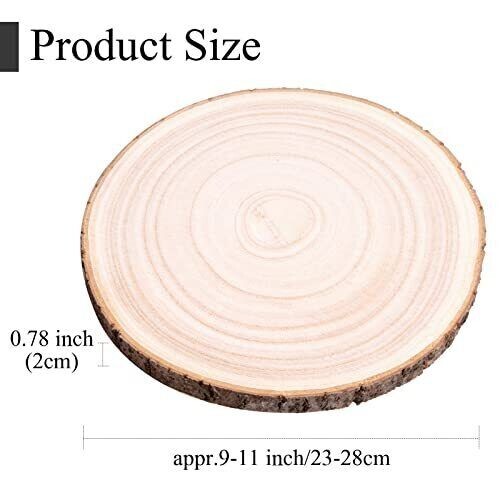 Caydo 14 Pieces 9-11 Inch Wood Slices for Wedding Centerpieces Table Centerpie - Picture 7 of 16