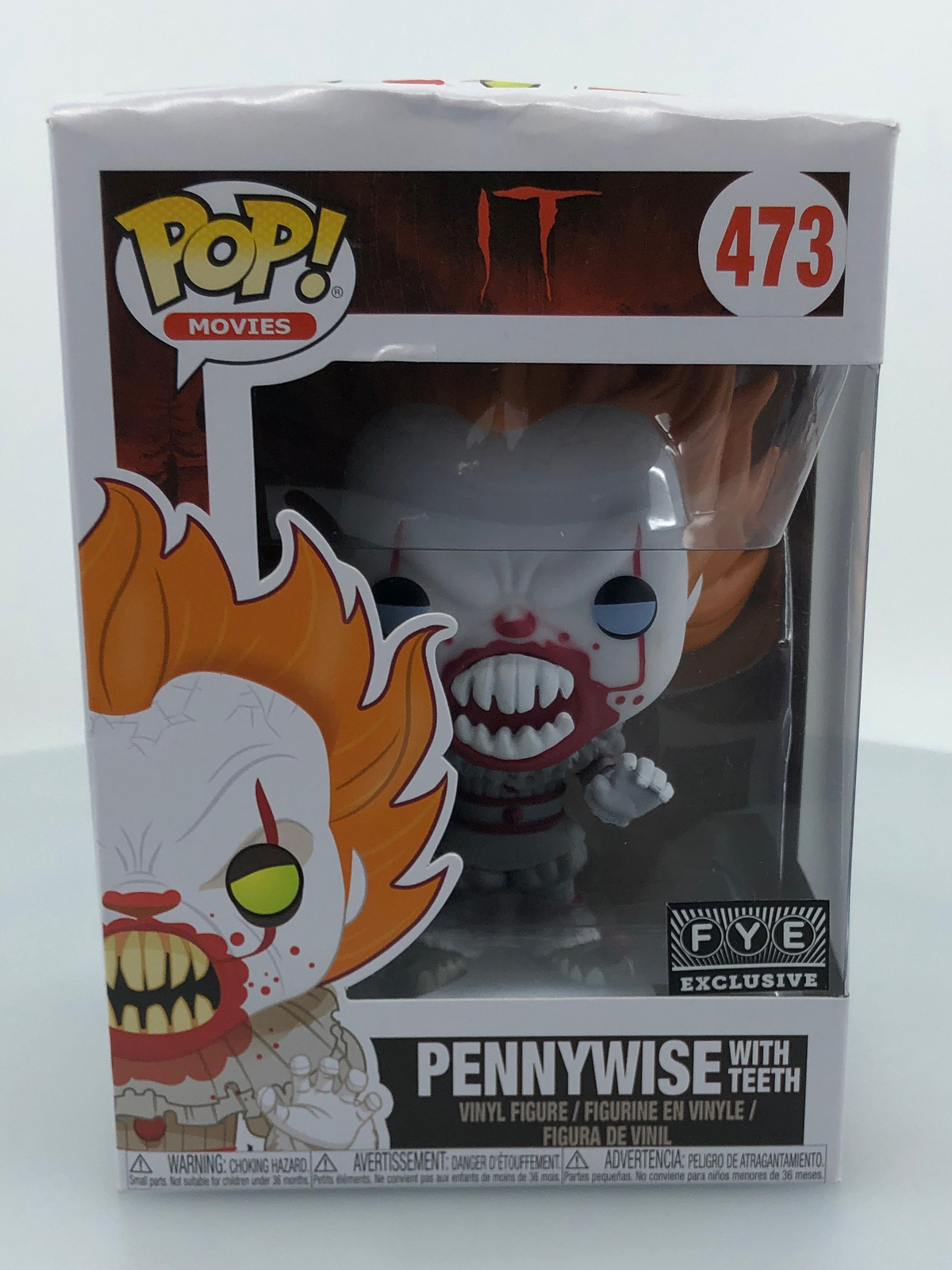 Funko Pop! Movies It Pennywise With Teeth #473 Vinyl Figure Damaged Box See Pics