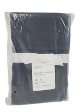 Set/2 Pottery Barn Belgian Flax Linen Standard Pillowcases Ebony NWT