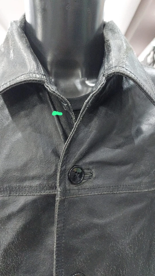 FLORENCE MOON Leather Jacket Used Man Black Size 52 PGC1040PI - Image 3 of 4