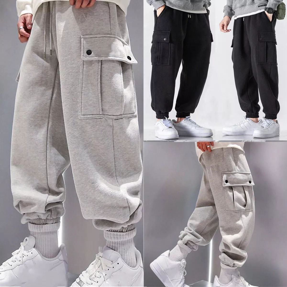 Louis Vuitton Mix Cashmere Sweatpants Metal Grey. Size 38