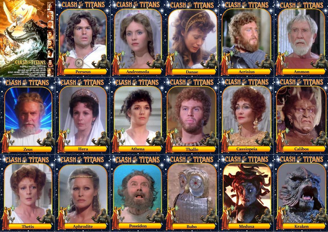 Clash of The Titans (1981) movie trading cards. Hamlin Bowker