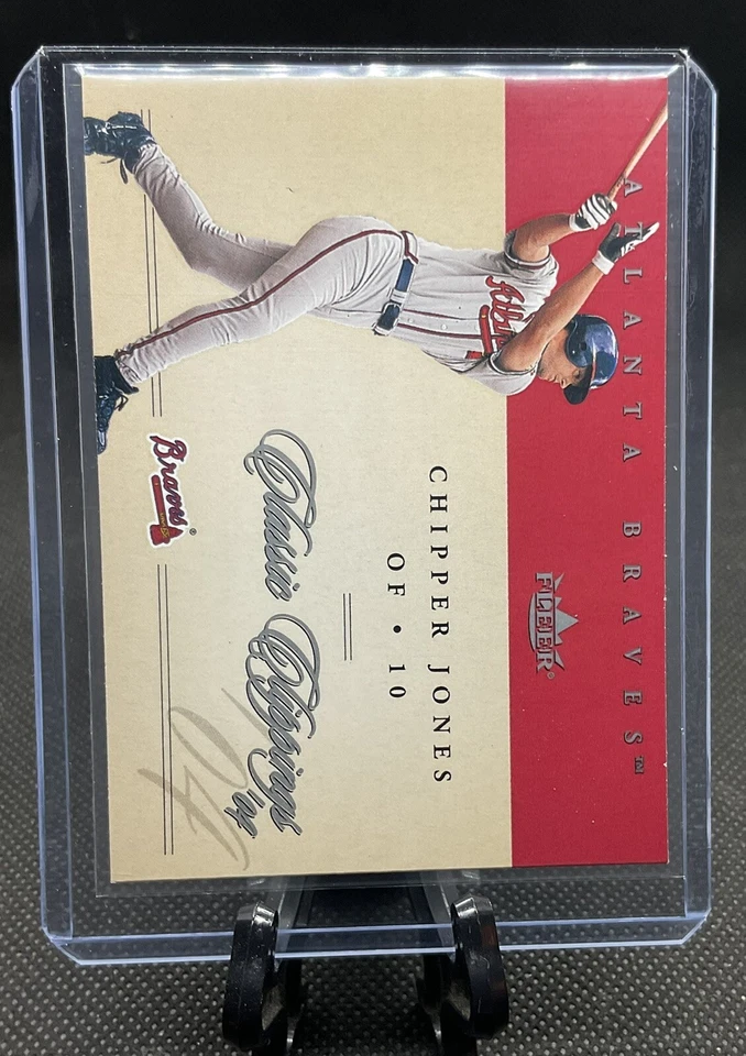 2004 Fleer Classic Clippings #49 Chipper Jones - Atlanta Braves - Image 3 of 3