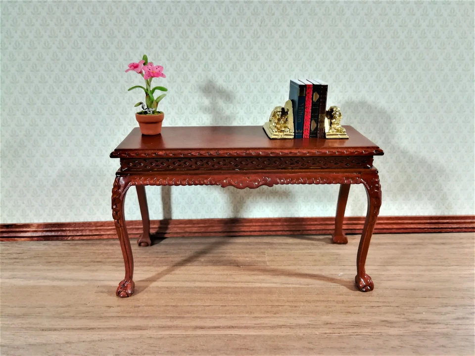 Sujetalibros miniatura para casa de muñecas esfinge egipcia pirámide metal dorado escala 1:12 Foto 2 de 4