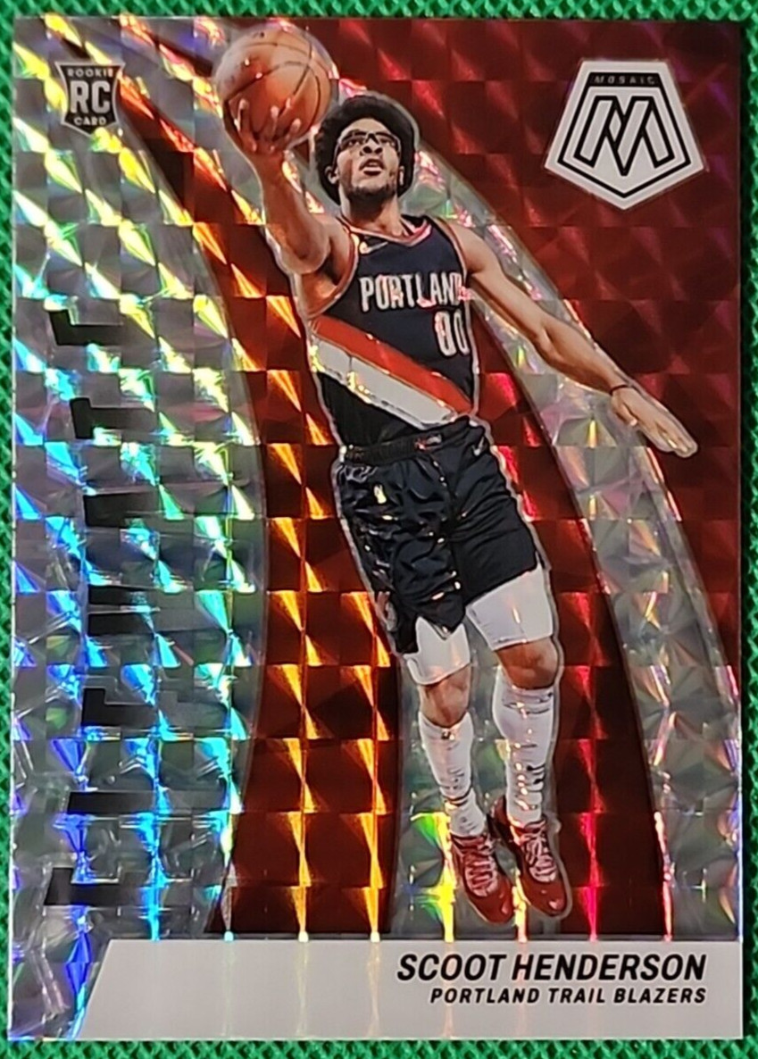 Scoot Henderson 2023-24 Mosaic Elevate Prizm RC Rookie Portland Trailblazers