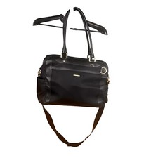 REBECCA MINKOFF Black Leather Knocked Up Baby Bag /Large Tote/Overnight Bag