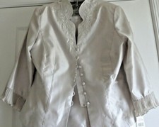 2 pc ladies skirt suit jacket NWT 8 Champagne beige Plaza South womens formal