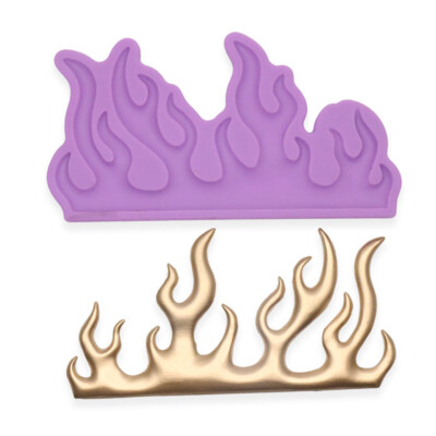 Silikon Flammen Form Feuer Groß Fondant Glasur Kuchen Dekorieren Harzform