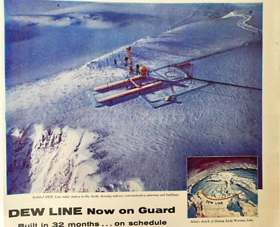 DEW Arctic Radar Station Western Electric Vintage 1957 Ad Magazine Print