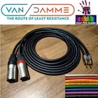 Van Damme 3 pin XLR to RCA Pro Grade Silver Plated OFC Cable stereo pair 1-5 m