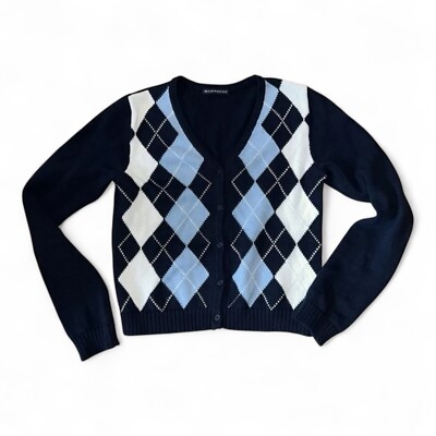 Brandy Melville Elizabeth Argyle Cardigan Sweater OS UK