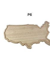 NEUF 2 HORIZONS PLATEAUX EN BOIS EN FORME D'ÉTATS-UNIS SERVEUR ART ARTISANAT PROJET MOSAÏQUE