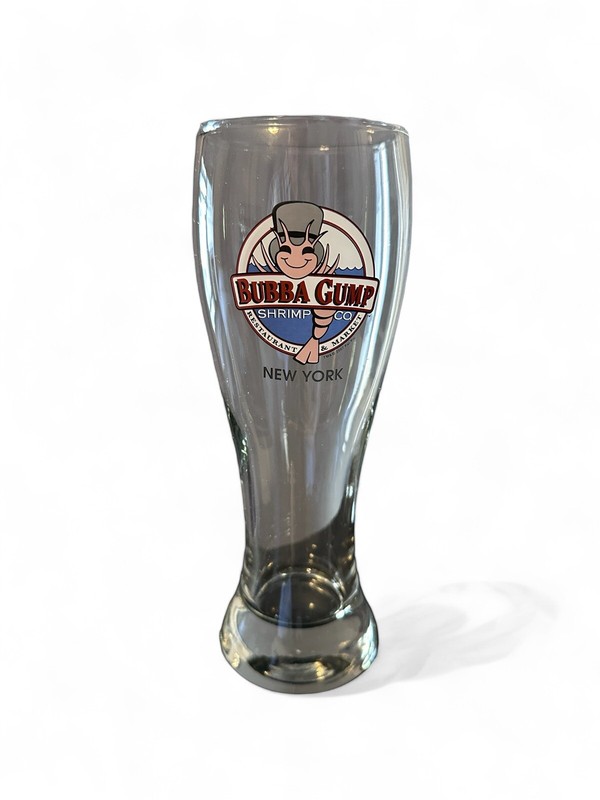BUBBA GUMP SHRIMP CO. NEW YORK TIMES SQUARE PILSNER DRINKING GLASS