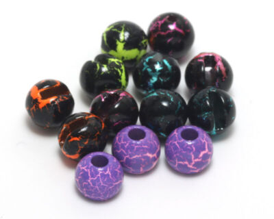 Crackle Slotted Tungsten Beads Hareline 5 Farben Ø 2,8 3,3 & 3,8mm  20 BEADS