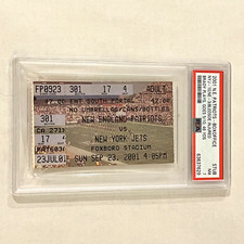 Tom Brady NE Patriots 9/23 2001 Box Office Ticket Stub PSA NM 7 -Only 1 Graded! 