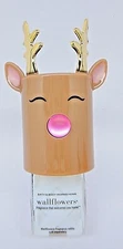 BATH & BODY WORKS WALLFLOWERS CHRISTMAS REINDEER WITH PINK NOSE PLUGIN NEW!