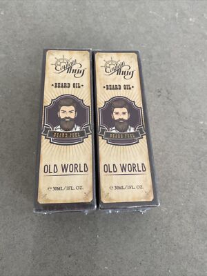2 Pk Captain Thug Beard Oil OLD WORLD 1oz Each | New W/ Fast Shipping!