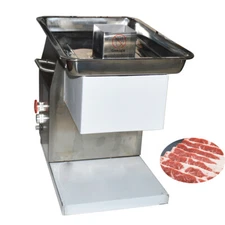 110V Commercial Meat Slicer Cutter Stailess Steel Cutting Machine with 5mm Blade