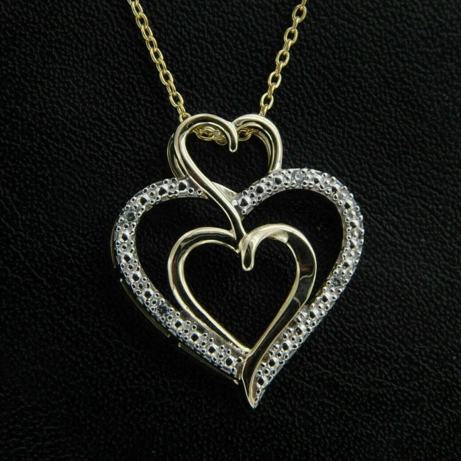 VETEMENTS Bellissimo Ciondolo Cuore Diamante Simulato Taglio Rotondo 2 45 Ct Placcato Oro Giallo 14k