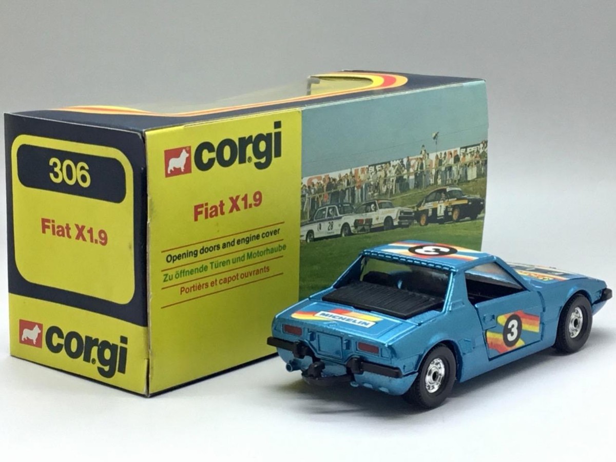 CORGI コーギー FIAT フィアット X1/9 bertone CORGI FIAT X1.9 BLUE RACING NUMBER 3 306 MINT BOXED | eBay