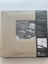 Photo Album WESTRIM 8x8 Scrapbook  Strap-Hinge  Cloth  Cream