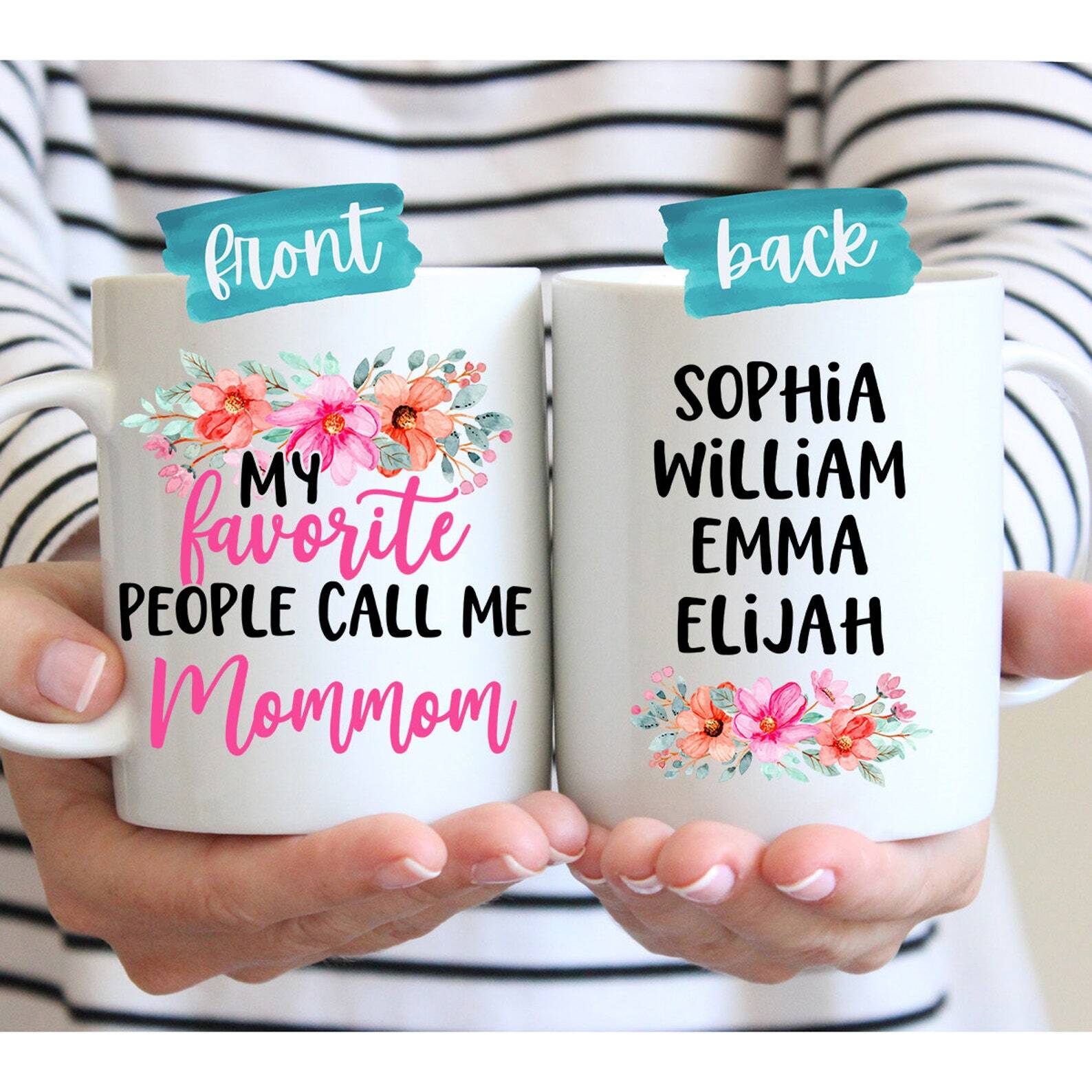Mommom Gift For Mommom Christmas Gift Mommom Coffee Mug Personalized Mug Mommom