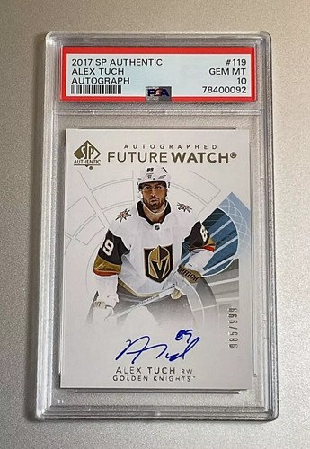 ALEX TUCH 2017-18 SP AUTHENTIC FUTURE WATCH AUTO #119 PSA 10