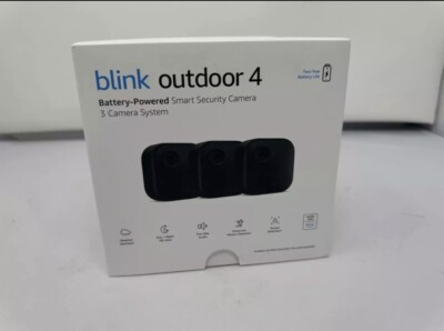 Blink Outdoor 4 (4th Gen) 3 Camera Wireless HD Home Security System Brand-new