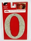 Letter O Silver Glitter Stocking Attachment or Ornament Holiday Monogram initial