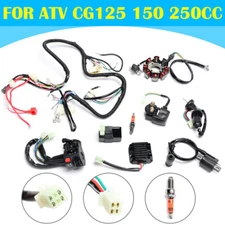 ATV Quad Electric Wiring Harness Spark Plug Switch CDI Kit for CG125 150 250CC