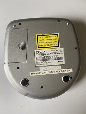 GPX Portable Disc Player With 60-Second Anti-Ship With AC-DC