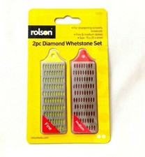 pack of 2 Rolson Mini Diamond Sharpening whetstone set