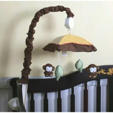 Geenny Baby Amazon Jungle Animals Brown Monkey Musical Mobile 