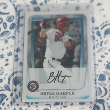 Topps 2011 Bowman Chrome Prospects Bryce Harper Rookie Auto Nationals #BCP1