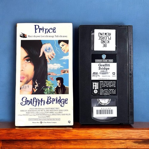 1991 PRINCE Graffiti Bridge VHS hi-fi Dolby Warner Bros 91 Minutes - Picture 1 of 5