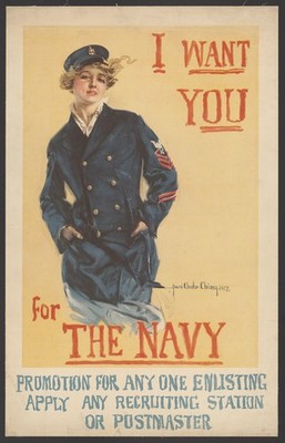 Howard Chandler Christy Navy 1917 Vintage Recruitment Poster Photo Reprint Wall