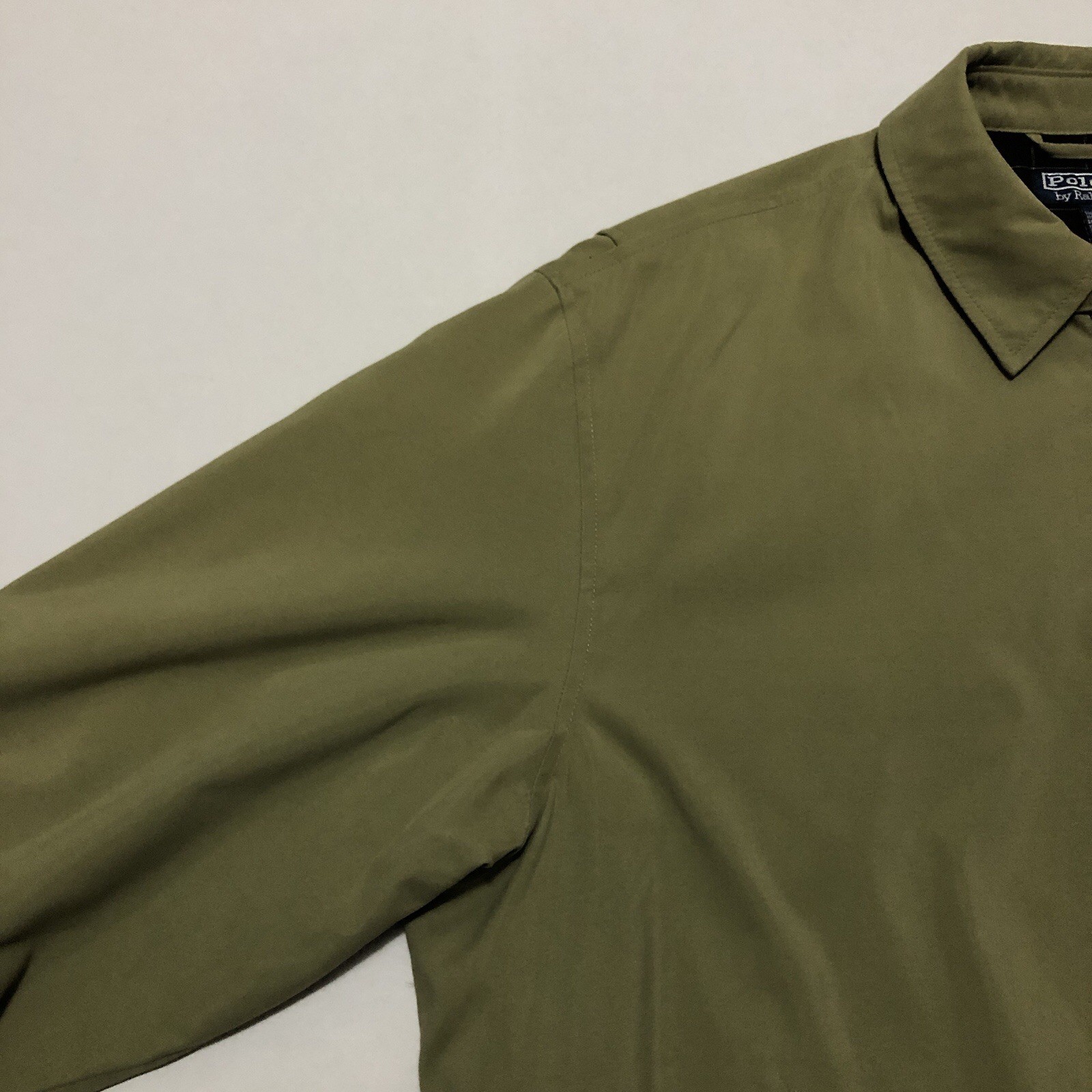 Vintage Polo Ralph Lauren Harrington Jacket Large Brown Chino Plaid Lined Zip Up