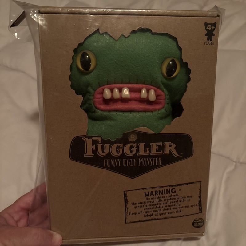 9" FUGGLERS FUNNY UGLY MONSTERS GAP TOOTH MCGOO GREEN FELT SOFT PLUSH TOY