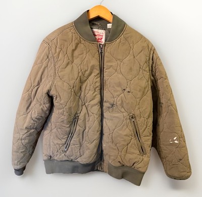 Levi s Quilted Cotton Blend Utility Jacket Large Distressed Painter Workwear