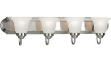 Progress Lighting 30" Brushed Nickel Vanity Light with Etched Glass P300075-009