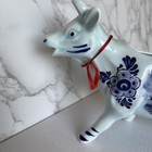 VTG Cow Milk Creamer Holland Delft Porcelain Blue/White Glazed Windmill/Floral  — photo 3