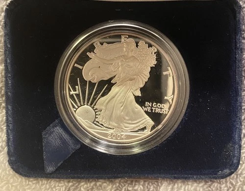2004 American Silver Eagle Proof 1 oz 0.999 Fine Silver Absolutely Flawless!