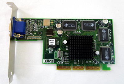 ELSA SynergyII/32 Nvidia TNT2 32MB-SDR-128bit AGP Grafikkarte funktionstüchtig